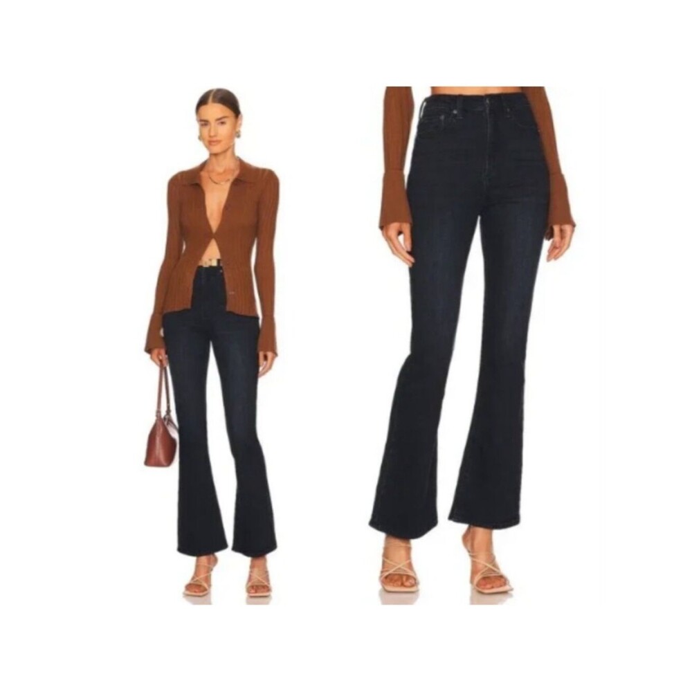 PISTOLA Dana High Rise Boot Flare Jeans in Dreamer Dark-wash Denim SZ 26 2